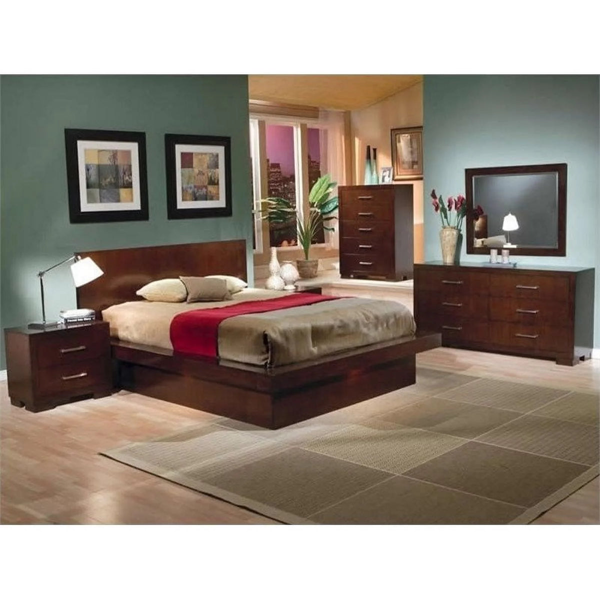 4 Piece King Platform Bedroom Set B99976