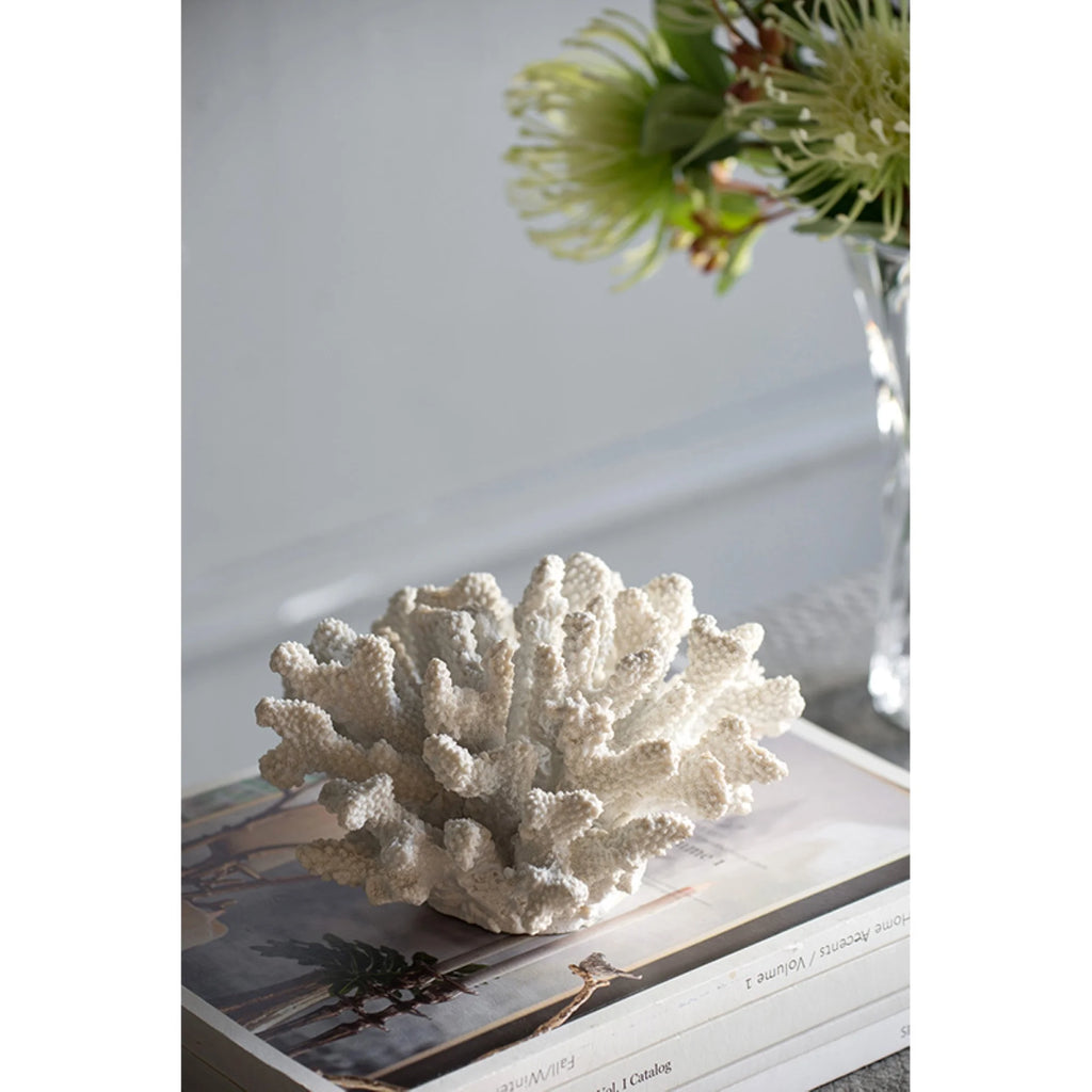 White Faux Coral Sculpture A234705