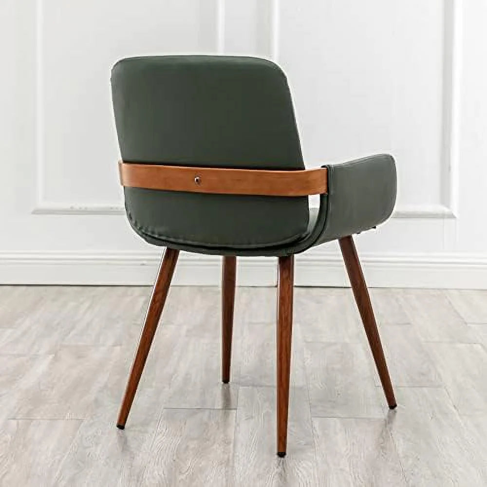 Mid Century Modern Dining Chairs Set of 2 Upholstered Armrest D75935