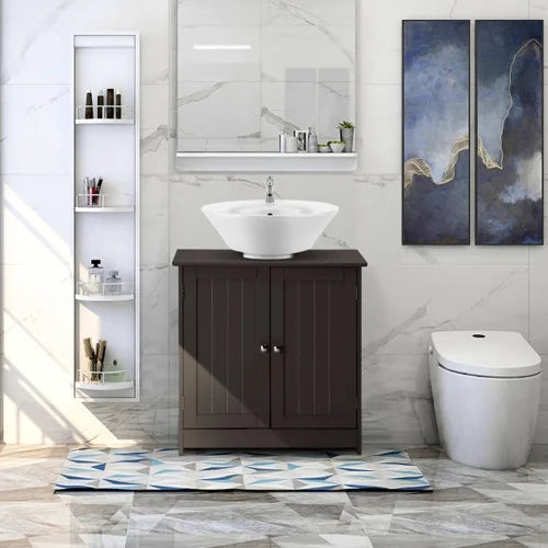 Espresso Bathroom Vanity with 2 Doors Adjustable Shelf Z3042