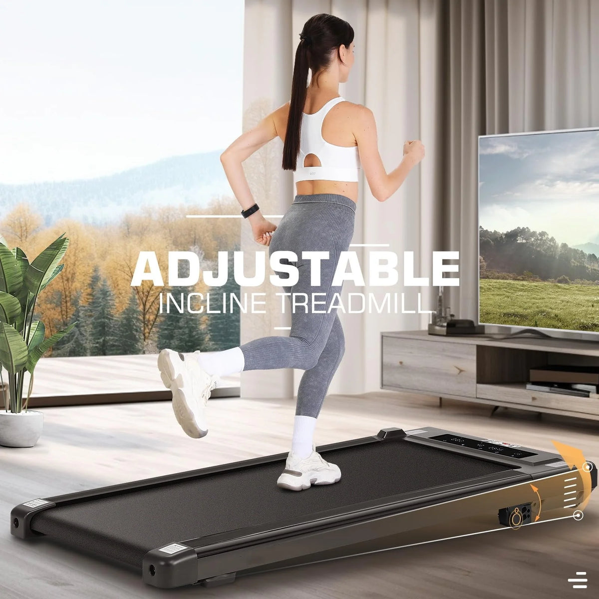 Under Desk Treadmill 2.5HP Walking Pad with Remote Control H87621
