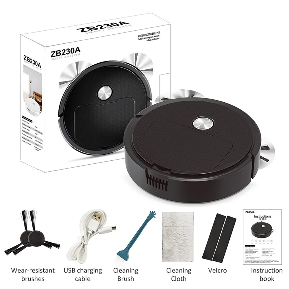 3 in 1 Black Robot Vacuum Cleaner U6612