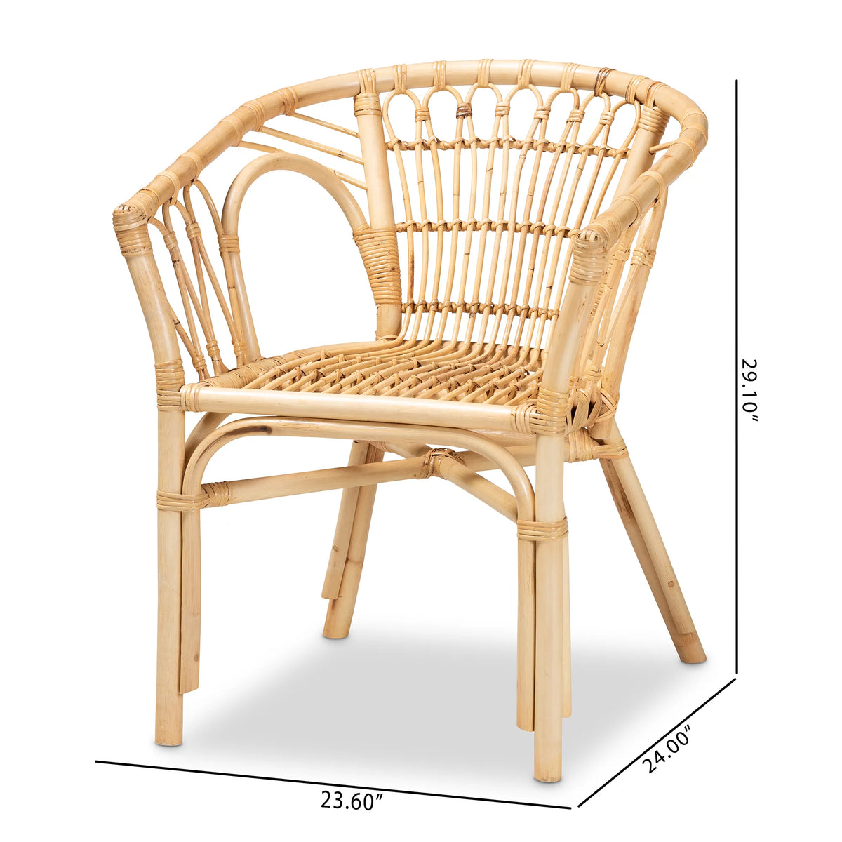 Natural Brown Rattan Dining Chair S12681