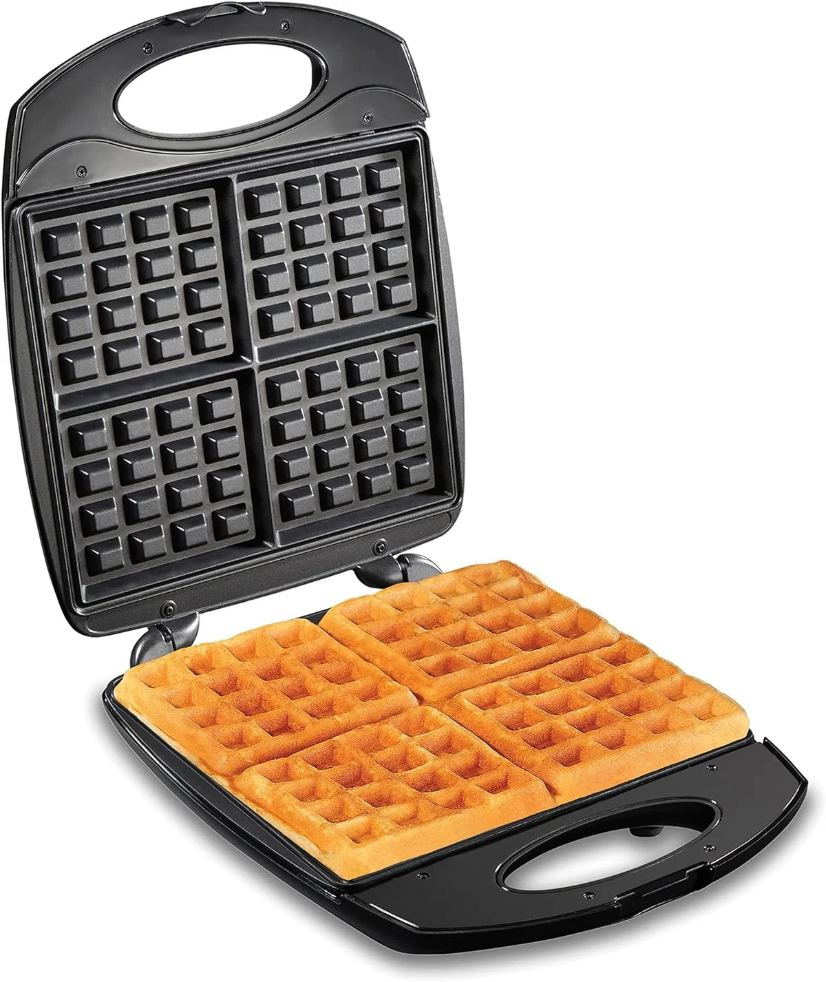Black Non-Stick Belgian Waffle Maker F725749