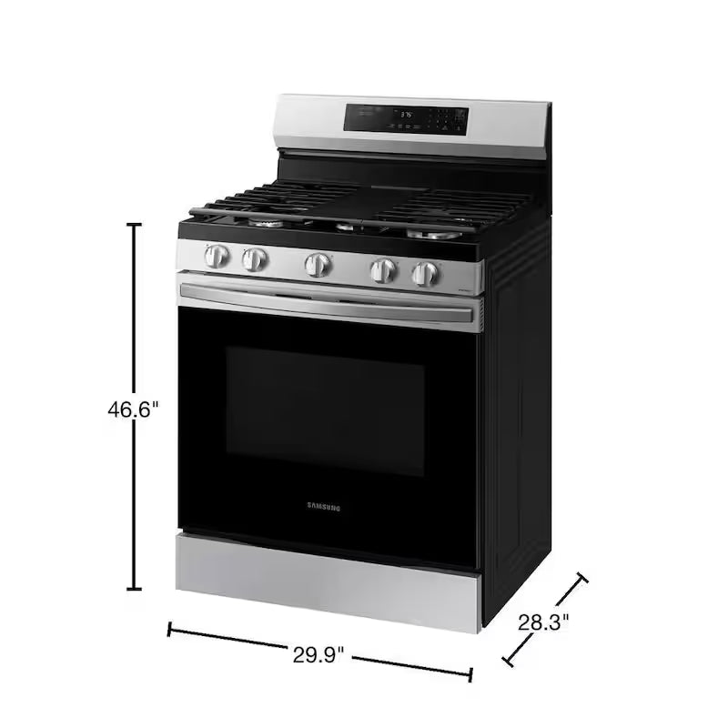 6.0 cu. ft. Smart Freestanding Gas Range with Dual Power Burner Stainless Steel Y61098