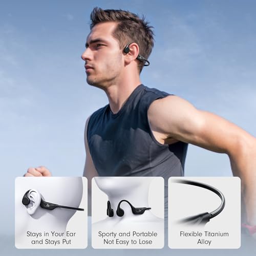 Bone Conduction Open Ear Bluetooth 5.4 Headphones with Mic R854