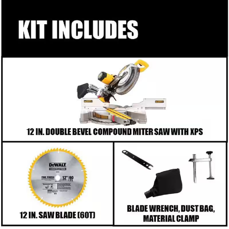 15 Amp 12 in. Double Bevel Sliding Compound Miter Saw P586572