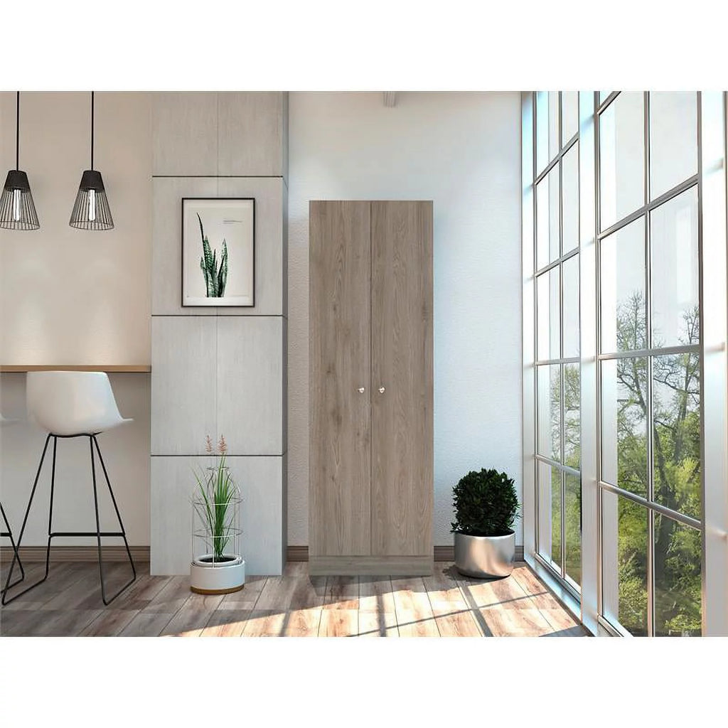 2-Door Engineered Wood Pantry Cabinet in Gray W925