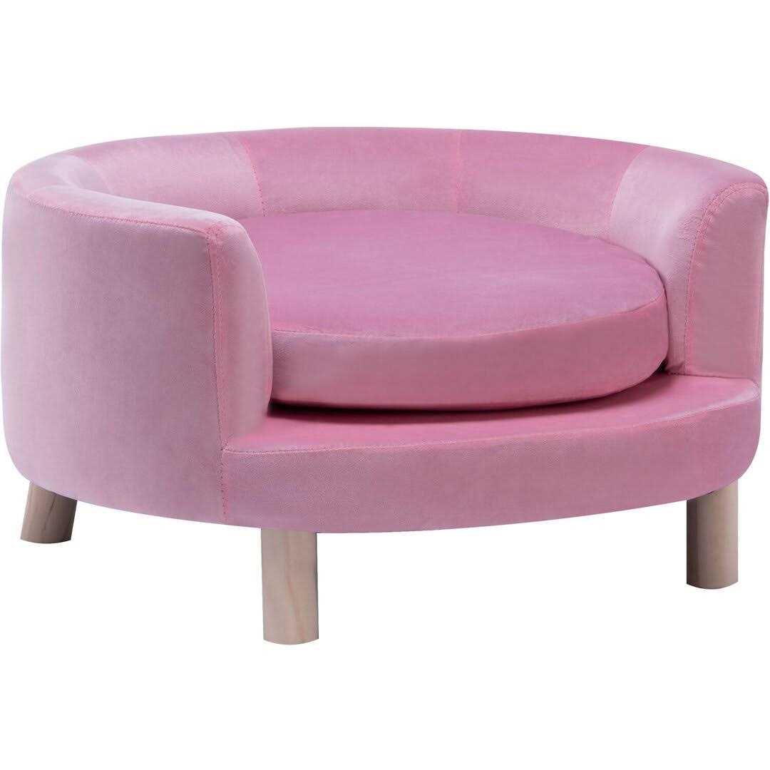 Faux-Velvet Circular Pet Bed U2959