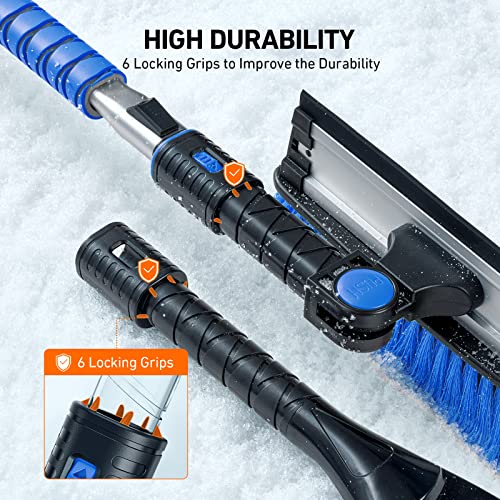 3 in 1 Extendable Ice Scraper Snow Brush with Squeegee P324