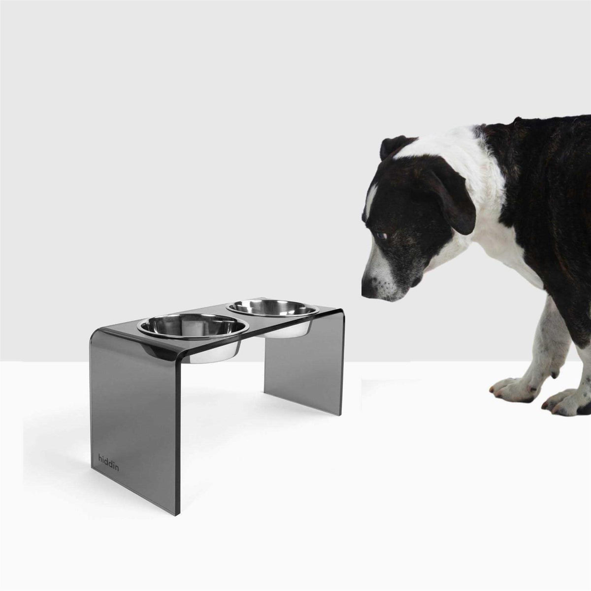 Acrylic Double Bowl Elevated Pet Feeder U6175