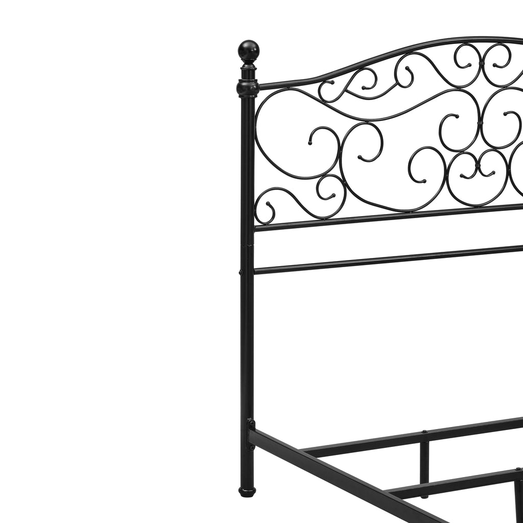 Black King Metal Bed-In-A-Box U7887