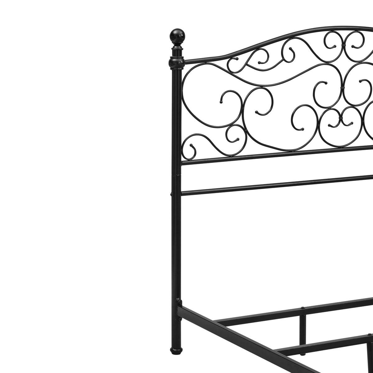 Black King Metal Bed-In-A-Box U7887