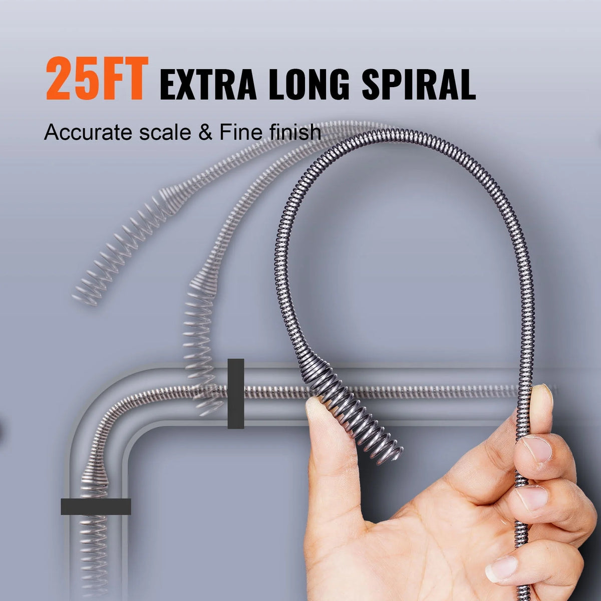 25ft 1/4in Manualfeed Drain Auger Drum K93218