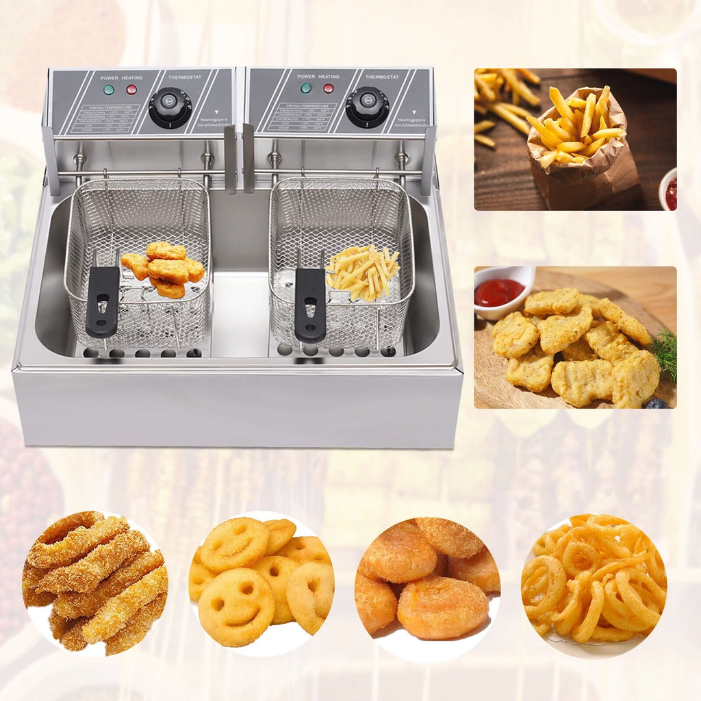12L 5000W Single Tank Electric Deep Fryer with Temperature Control E447779