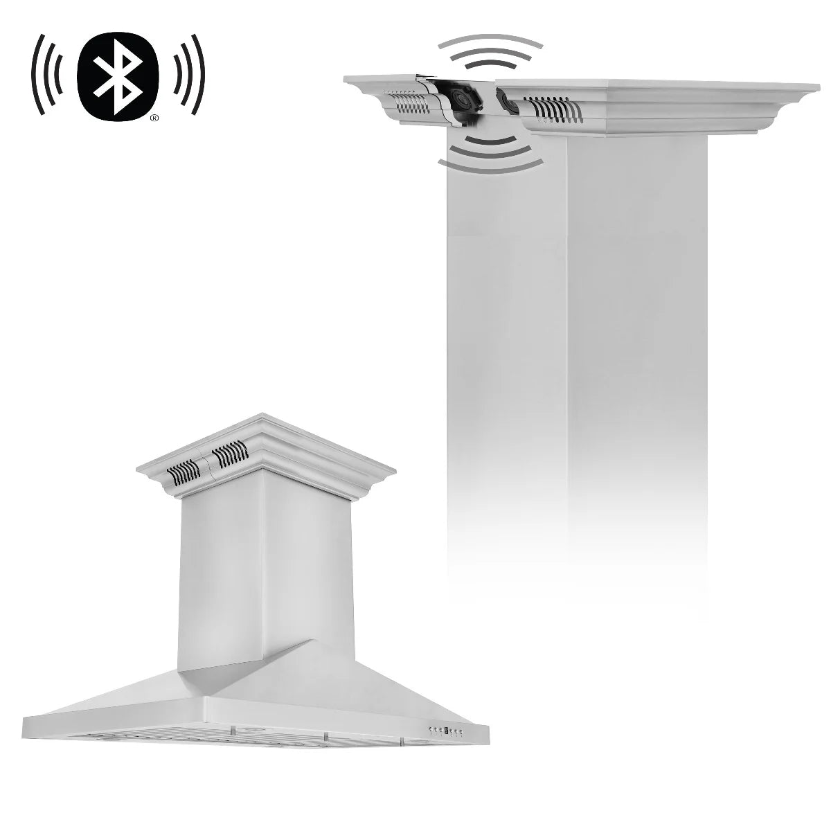 36 in. Island Mount Range Hood Stainless Steel with Bluetooth Speakers W613482