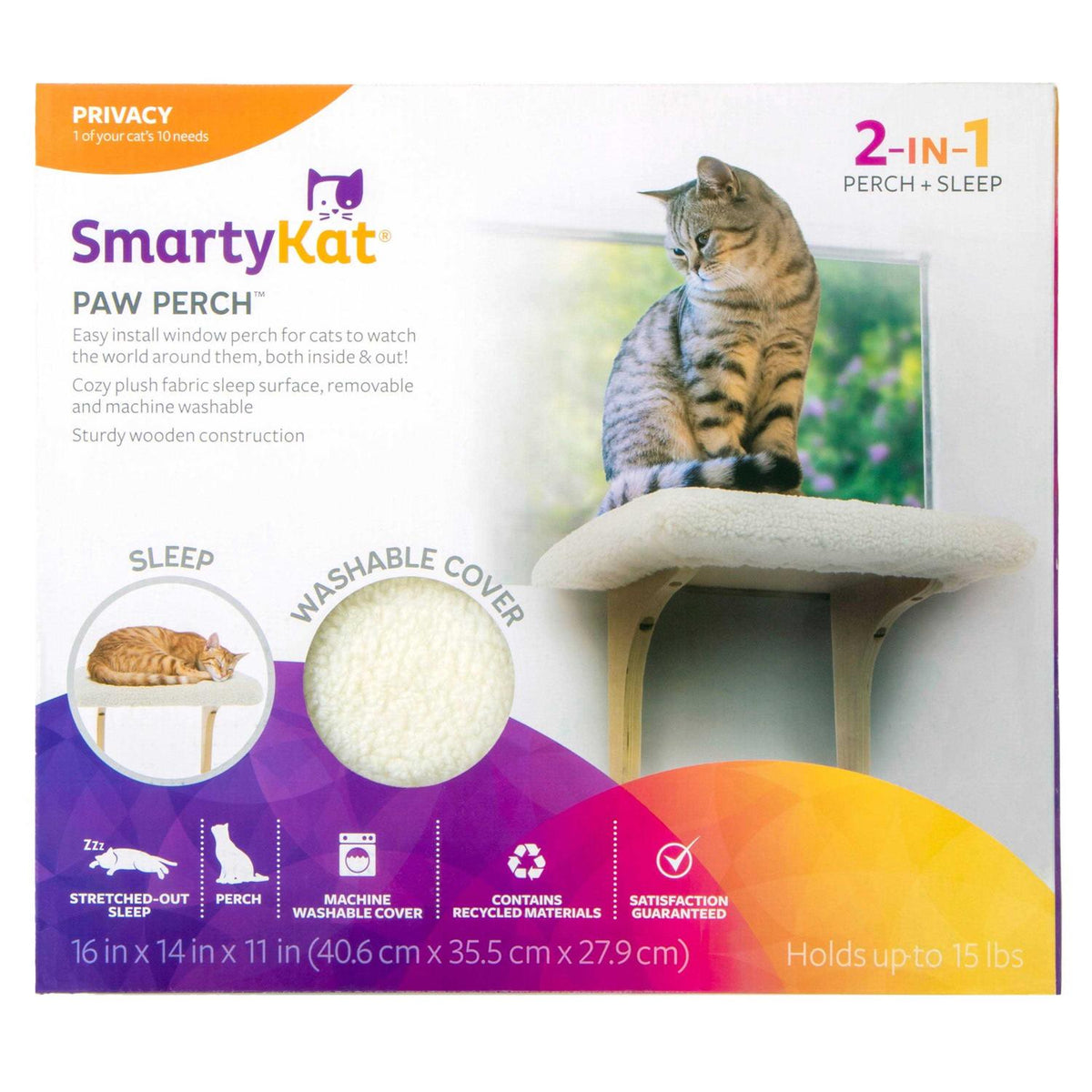Padded Window Sill Mounted Cat Perch T78673