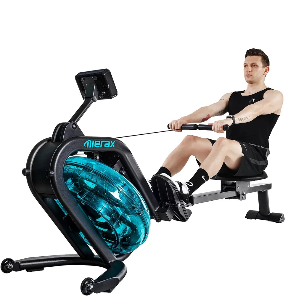 Magnetic Rowing Machine Folding 330lb Weight Capacity Silver O27724