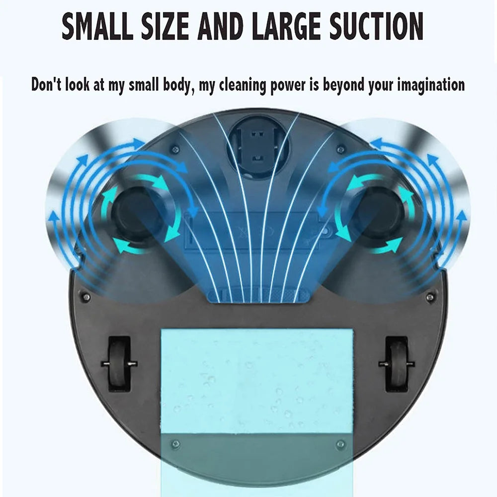 3 in 1 Black Robot Vacuum Cleaner U6612