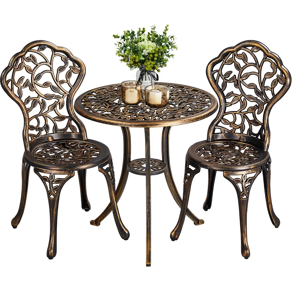 3-Piece Cast Aluminum Bistro Table Set O196