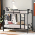Black Twin-Over-Twin Metal Bunk Bed M2482