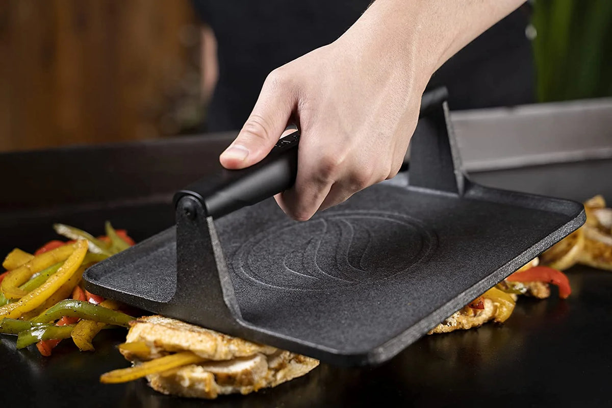 Cast Iron Griddle Press with Non-Slip Handle F1774