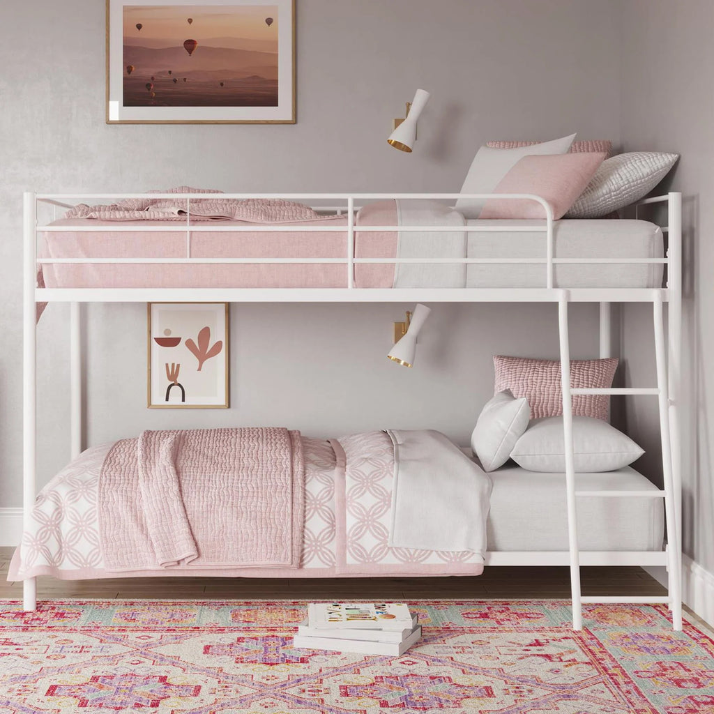 Black Twin-over-Twin Low Profile Bunk Bed R402
