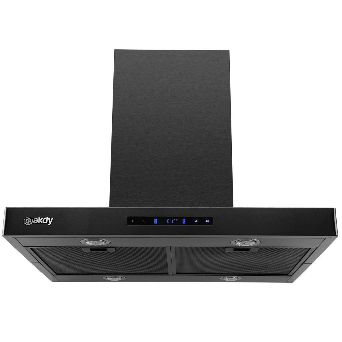 30" 343 CFM Convertible Island Mount Range Hood Black Stainless Steel N509