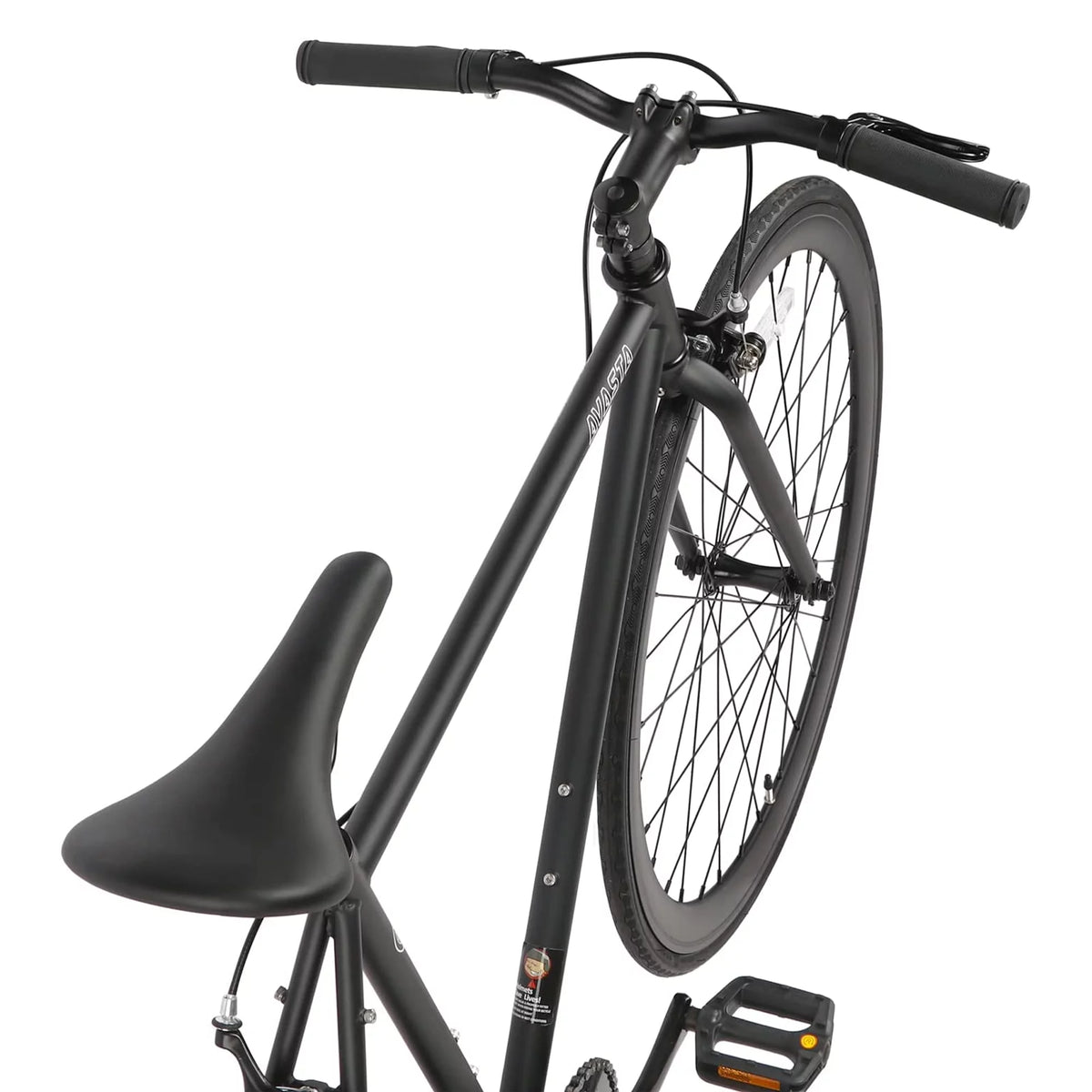 700C Single Speed Fixed Gear Bike, Black W6727