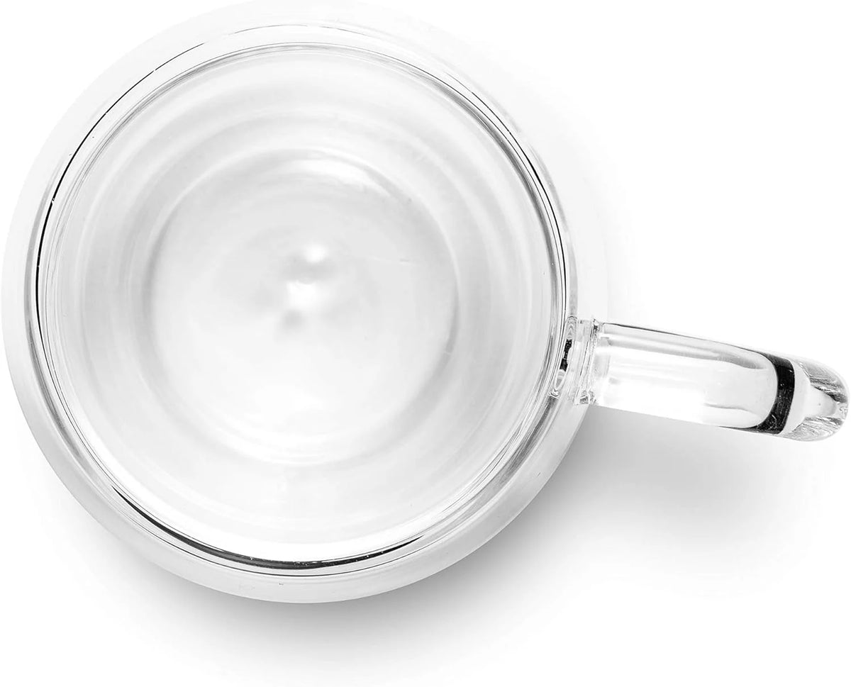 Clear 4Oz Double Walled Glass Espresso Cups with Handles P5149
