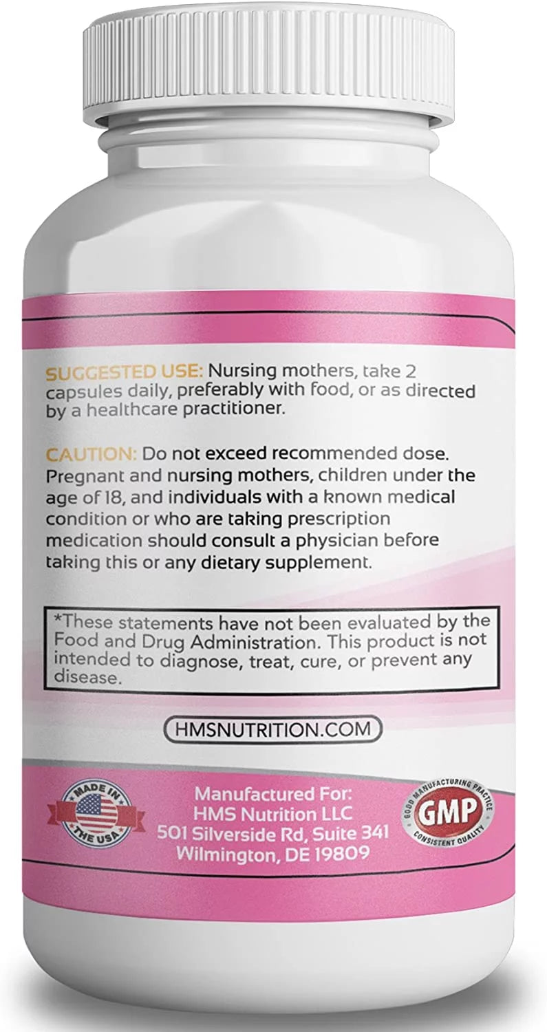 Lactation Support Capsules with 7 Vitamins and 9 Organic Herbs, 120 capsules C36583