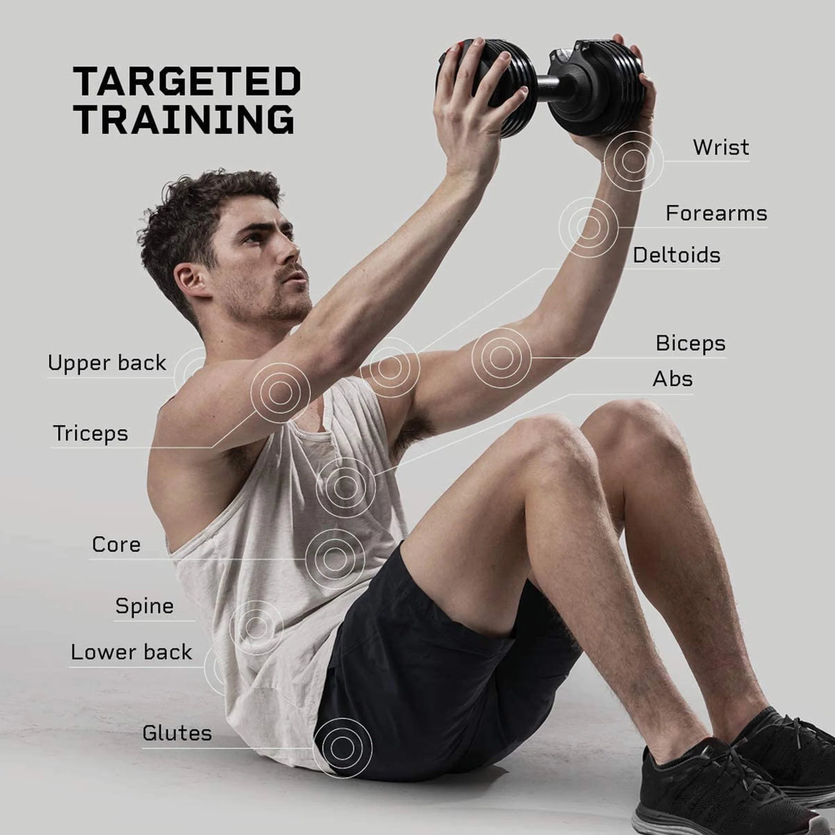 15 Pound Adjustable Dumbbells Set, 2 Pcs R25988