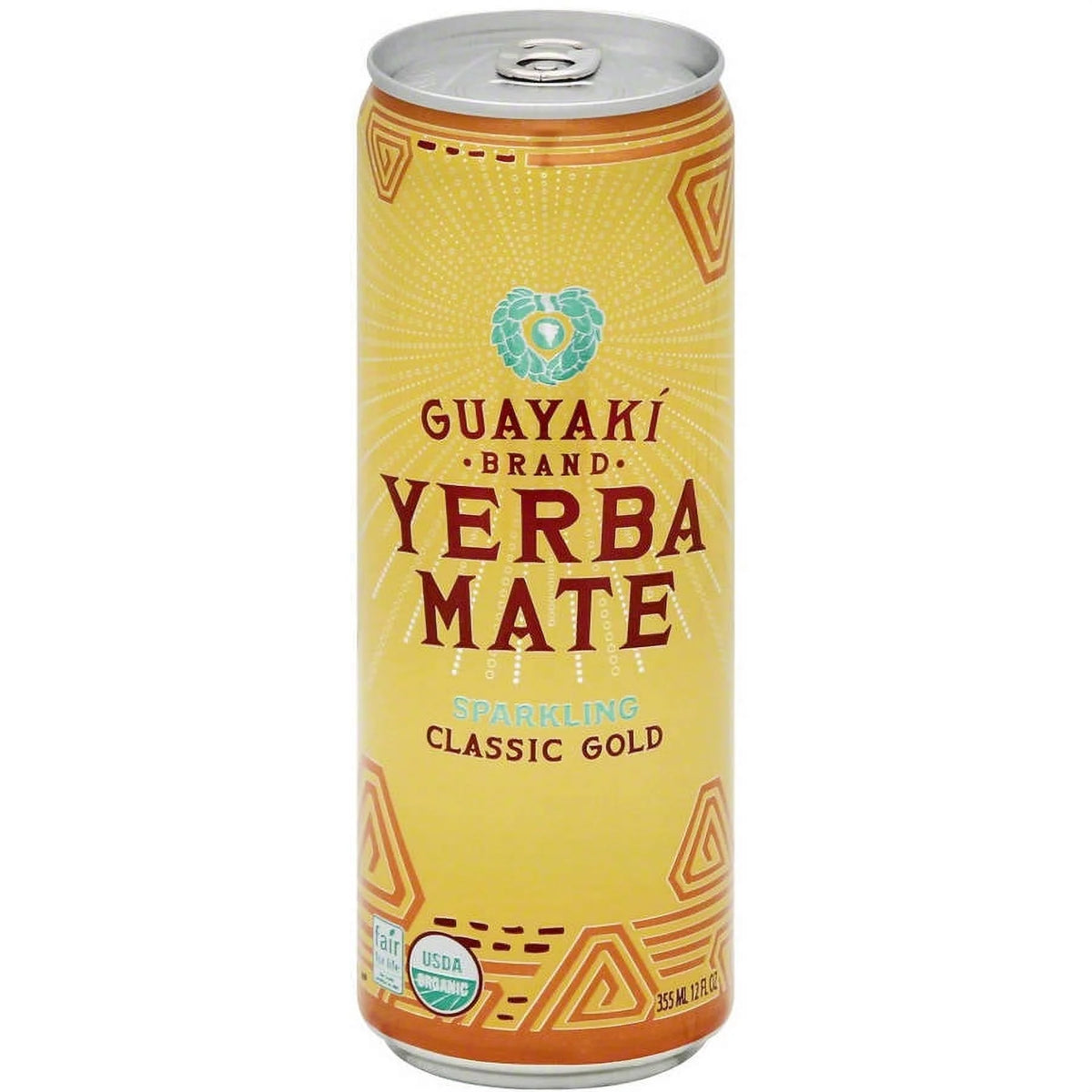 Organic Sparkling Yerba Mate Tea, 12 fl oz, Pack of 12 L984