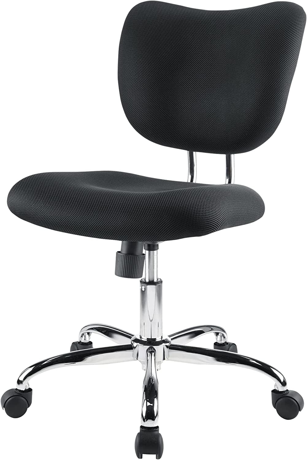 Black Chrome Mesh Low-Back Task Chair M8267