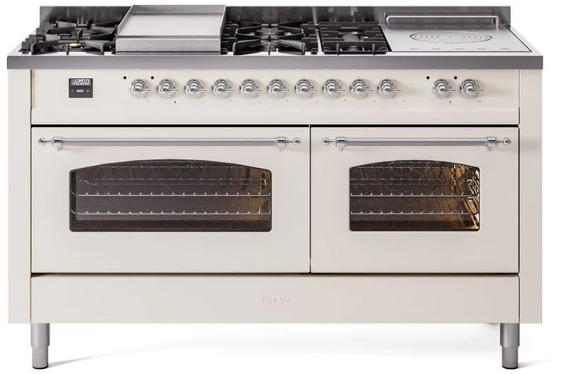 Antique White Dual Fuel Propane Gas Range I6791