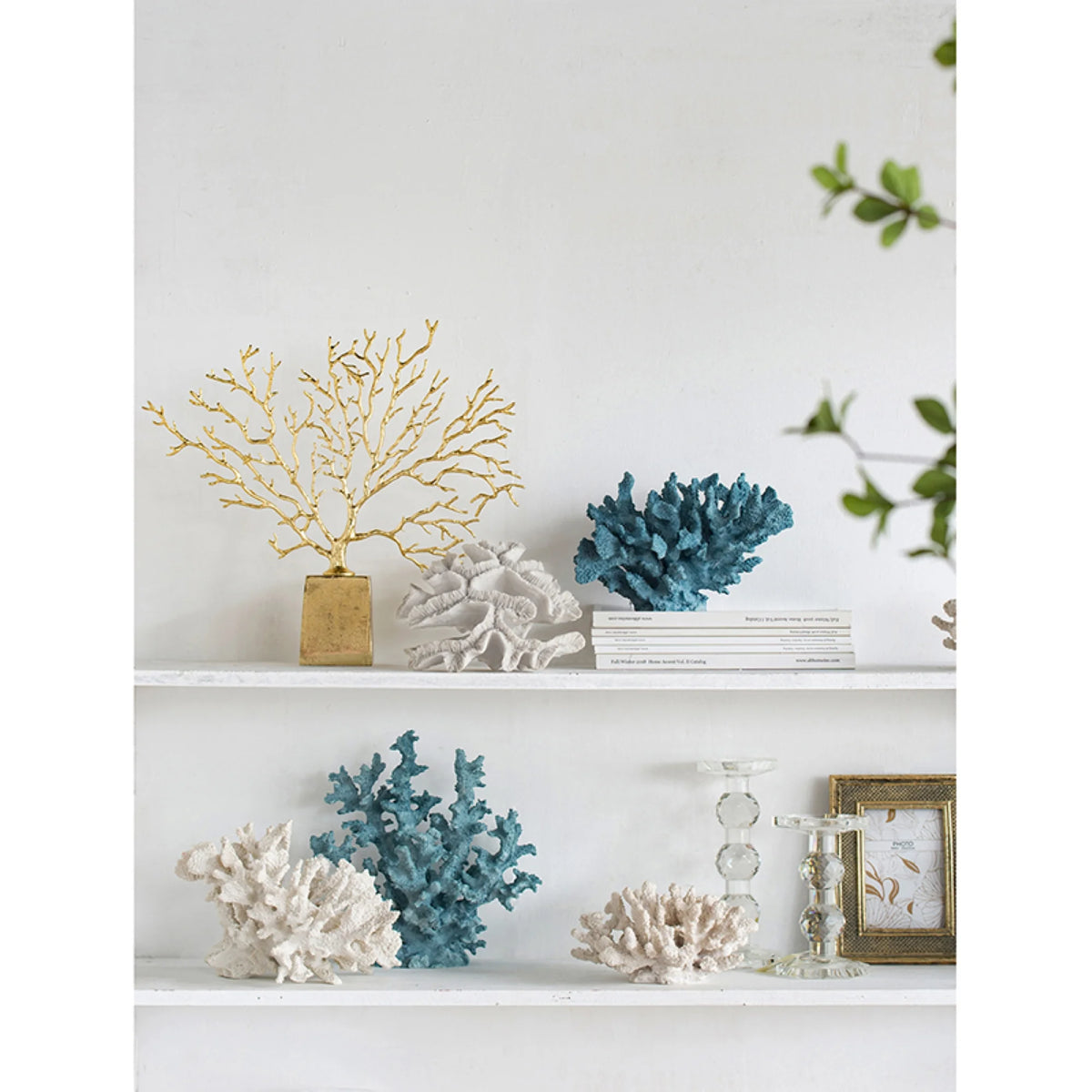 White Faux Coral Sculpture A234705