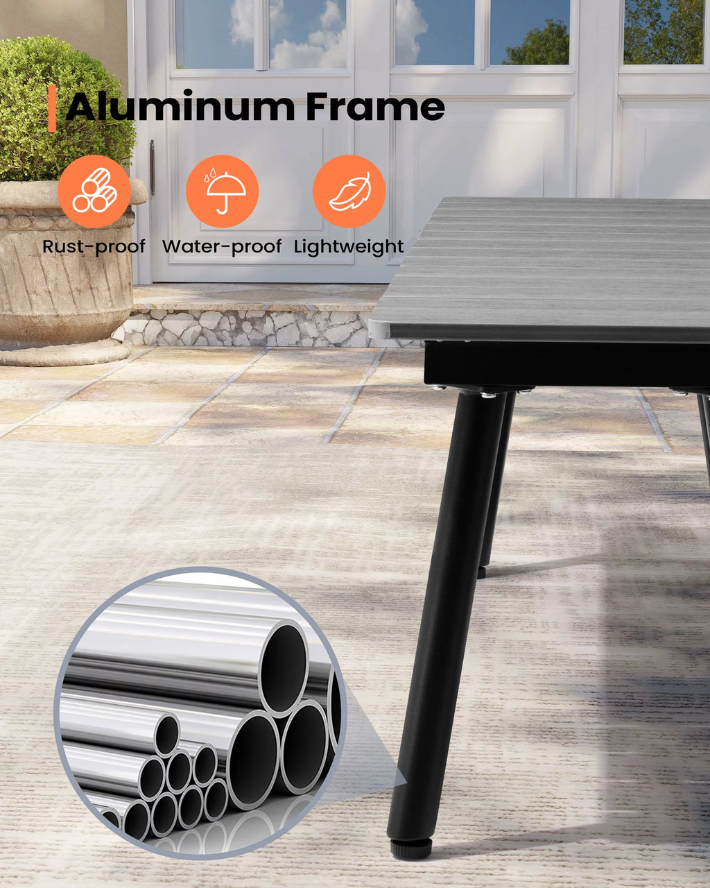 Gray Outdoor Dining Bench H20273