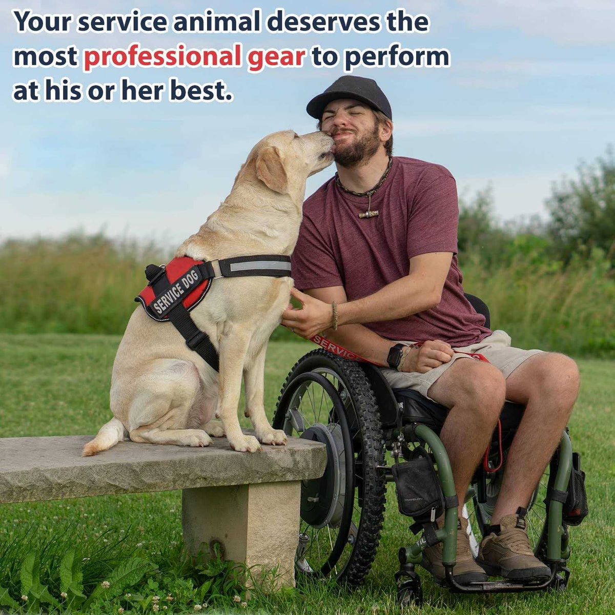 Service Dog Vest with Hook and Loop Straps and Handle M13724