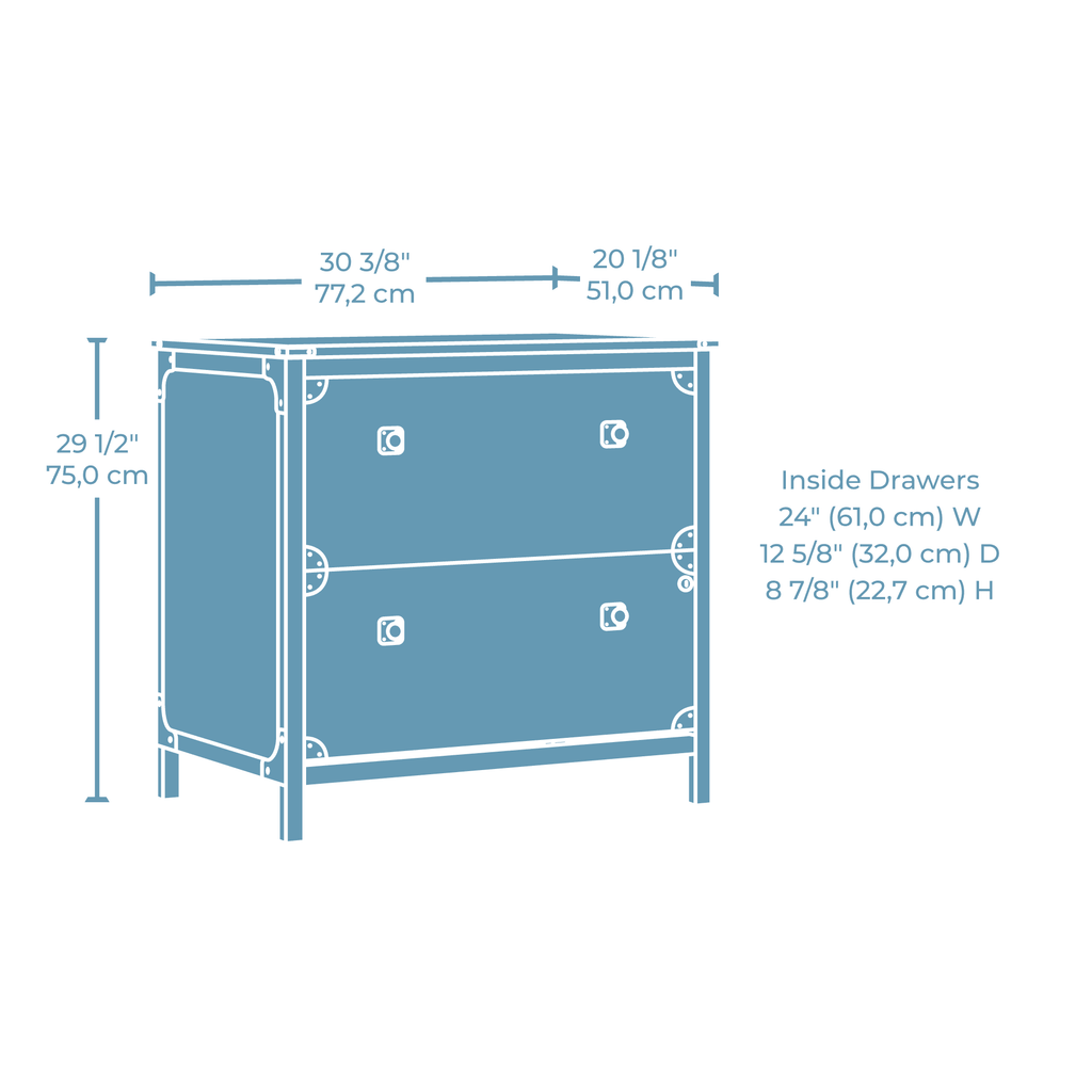 2-Drawer Lateral File Cabinet in Carbon Oak P725