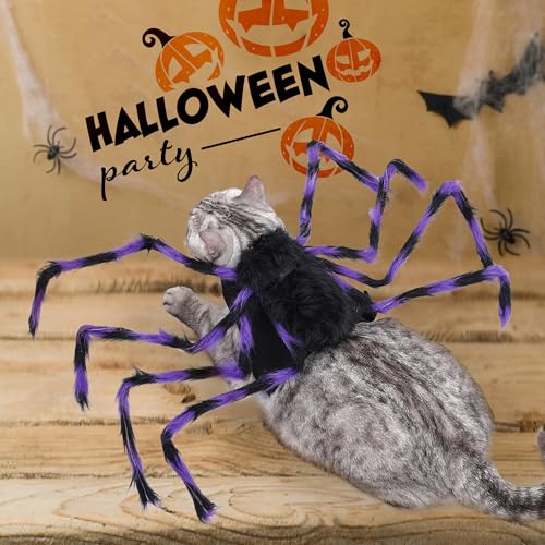 Furry Purple and Black 8 Legs Dog Cat Costume P324