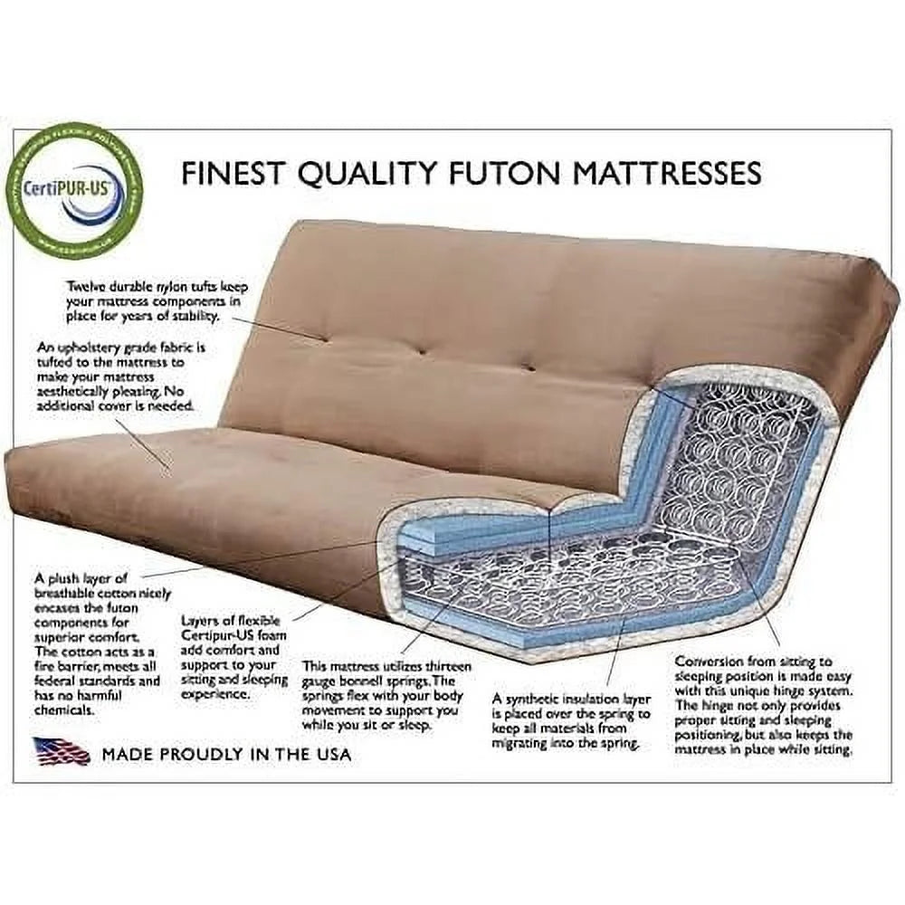 Full Size Linen Futon Mattress Replacement V5002