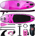 Inflatable Paddle Board SUP Kit with Paddle Pump Bag Pink W206807