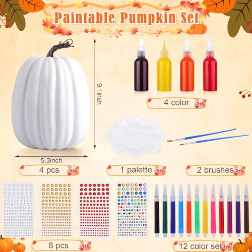 4 Sets 9.1 Inch Artificial Foam Pumpkins R20242