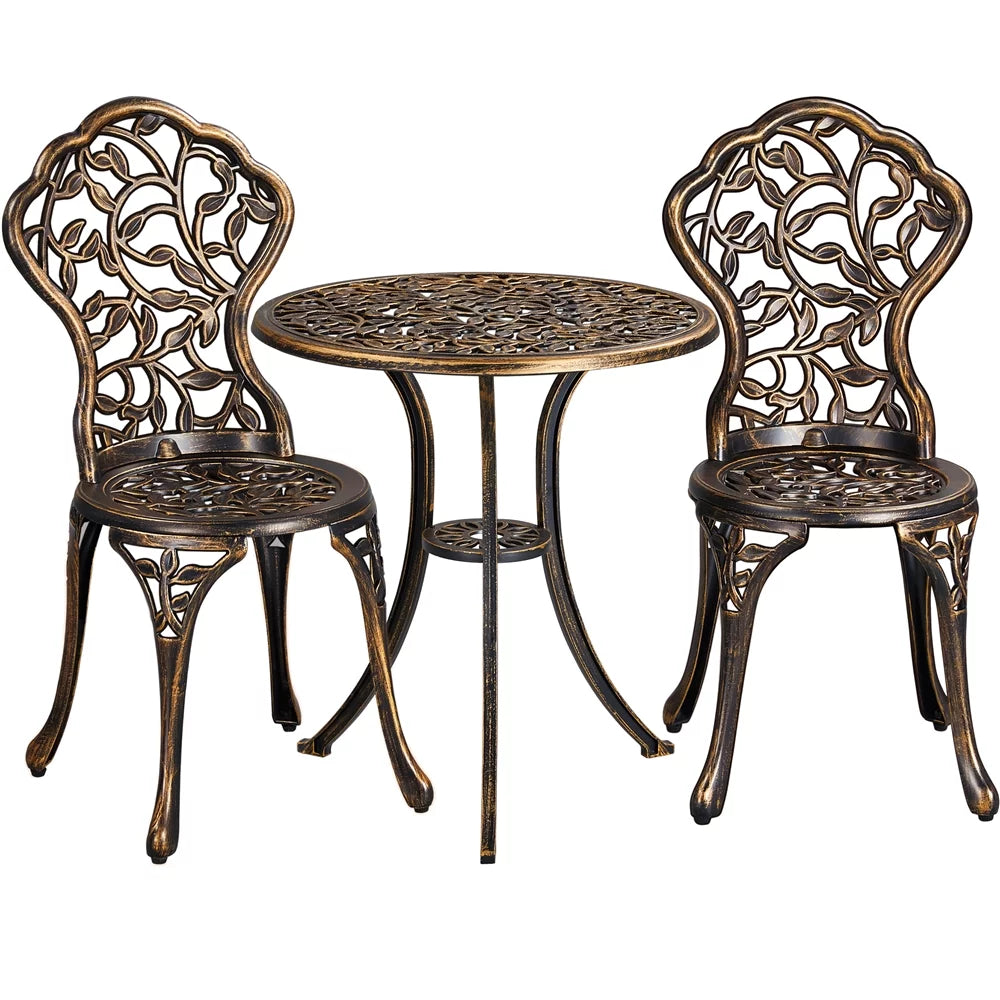 3-Piece Cast Aluminum Bistro Table Set O196