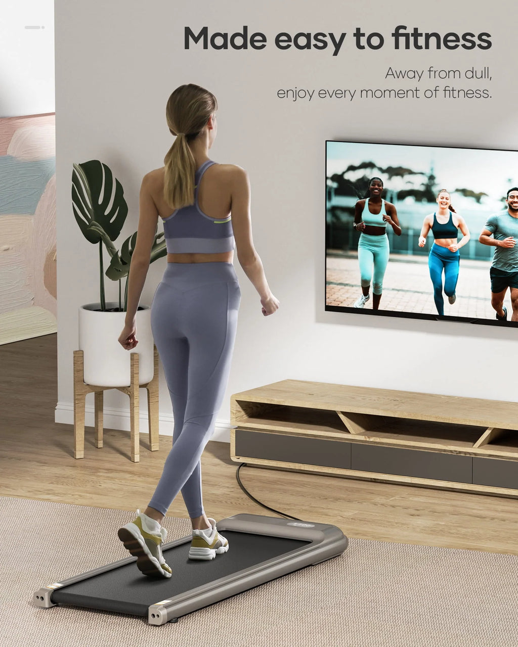 Treadmill Walking Pad with Remote Control 2 in 1 Portable A9010