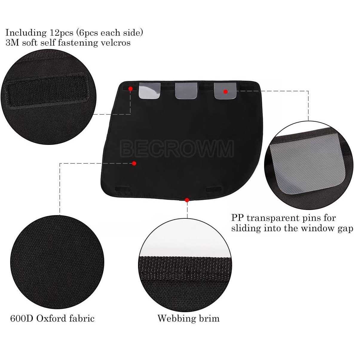 2 Packs Waterproof Pet Car Door Cover Anti Scratch D460757