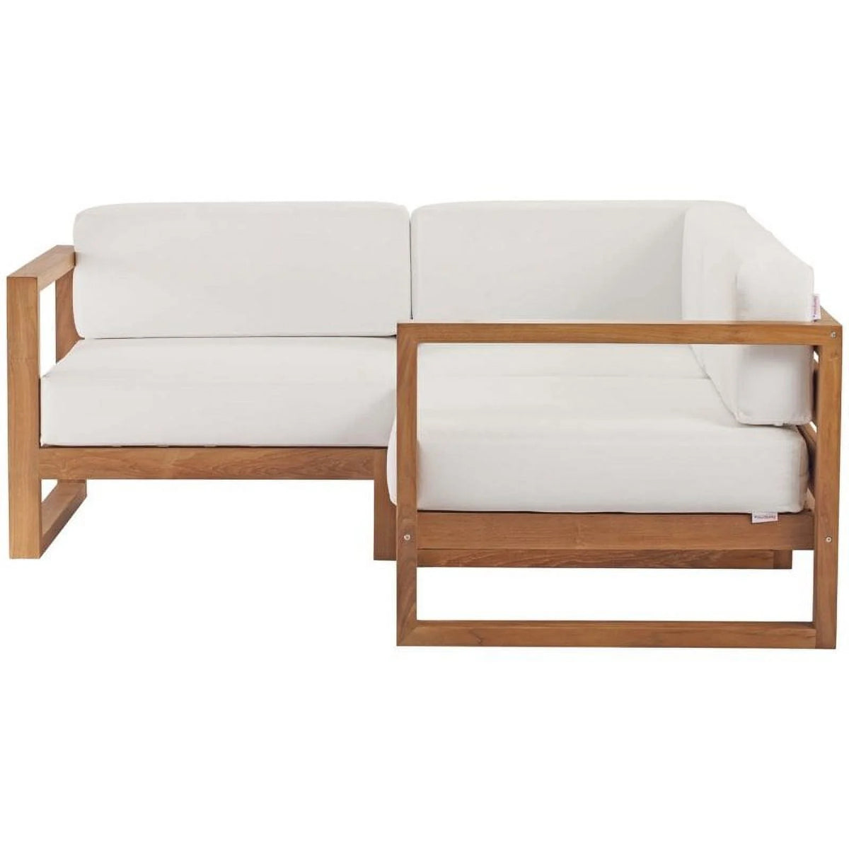 3 Piece Solid Teak Wood Patio Sectional J156