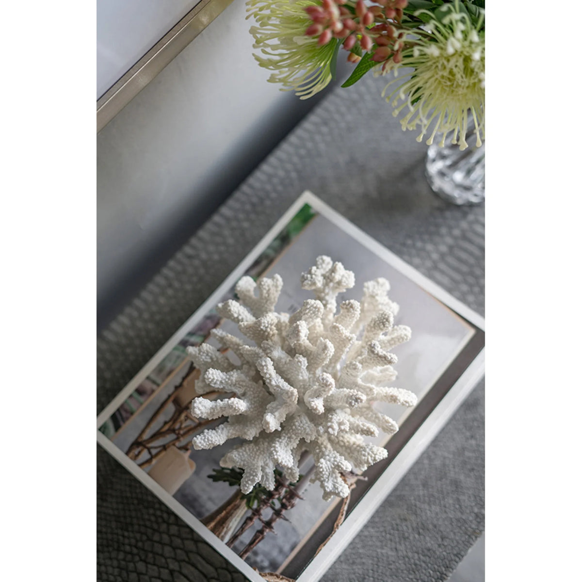 White Faux Coral Sculpture A234705