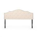 Beige Black King Upholstered Headboard K40647