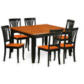 Black & Cherry 7 Piece Wood Dining Room Table Set F868179